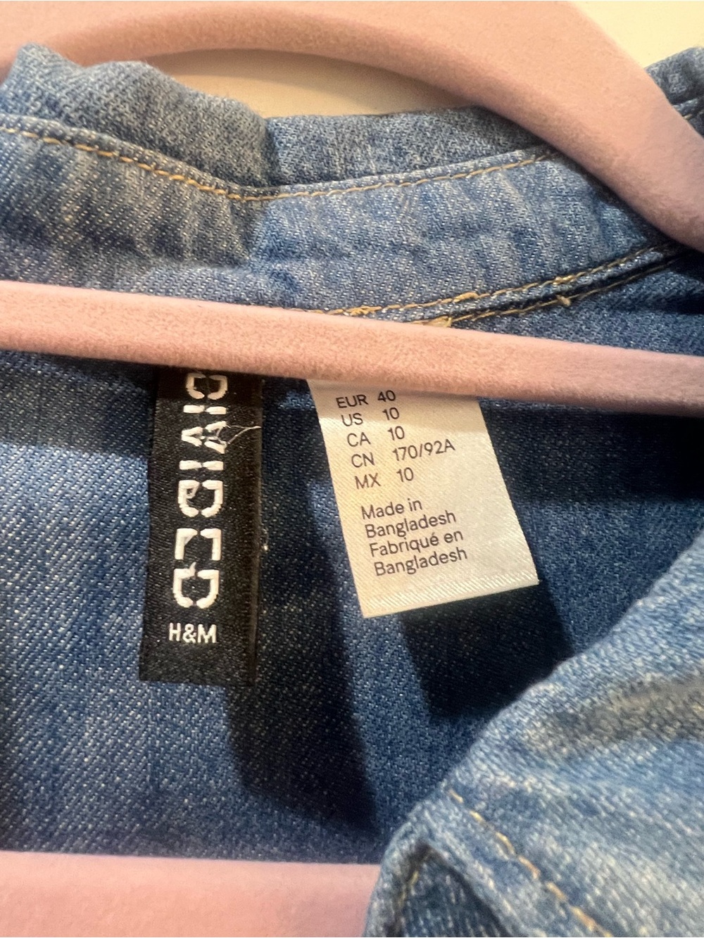 H&M Blue Denim Shirt Jacket - Picture 2 of 2